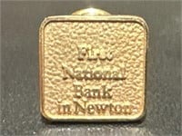 14k. Gold First National Bank Newton Pin 1.60