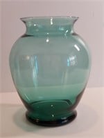 Glass Basin Vase Antique Green Color