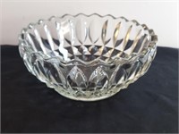 Indiana Glass Heavy Punch Bowl 1007 Clear 10.5"