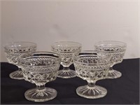 5 Pc Sherbet Goblets Wexford Pattern Anchor