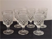 6pc Wine Glasses Wexford Pattern Anchor Hocking