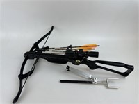 Crossbow With Arrows, Scope, Quiver