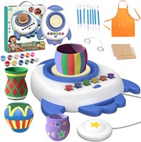 Complete Pottery Wheel and Painting Kit with Clay