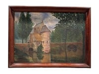 Framed Dutch Landscape Painting