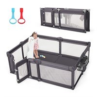 Baby Playpen,79"x59" Foldable Baby Playpen for