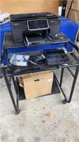 Metal Computer Desk on Wheels, Hp Photosmart