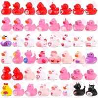 2 Inch Valentine Rubber Duckies Bulk 48pcs