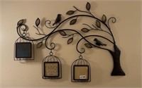 METAL WALL ART W/ PICTURE FRAMES