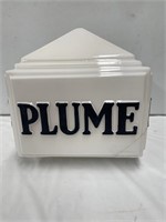 Original Plume milk glass pump globe damaged