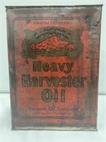 Vacuum oil Gargoyle heavy harvester oil tin