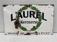 Original Laurel kerosene enamel sign approx