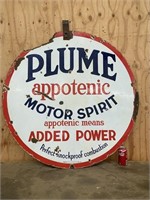 Original Plume Appotenic enamel sign approx