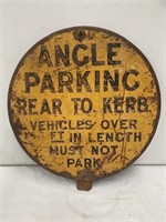 Early double sided Angle Parking sign approx