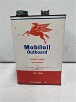 Mobiloil outboard gallon oil tin