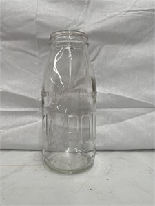 Original Ampol embossed quart oil bottle