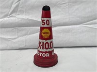 Shell X-100 50 tin oil bottle top