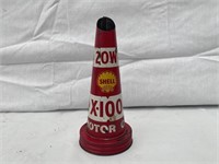 Shell X-100 20W tin oil bottle tops