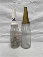 Valvoline litre bottle & quart bottles & tops
