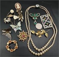 Vintage jewelry lot, kramentz, gold filled, spain