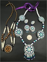Vintage Native American Indian beaded jewelry
