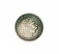 Coin 1894  Austria 1 Corona Extra Fine