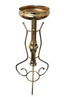 Large Brass Planter / Ashtray Stand
