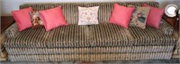 MCM Young's Inc Furniture Striped Velvet Couch