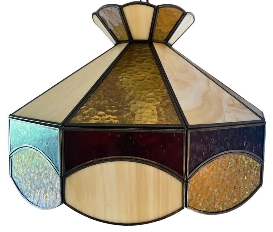MCM Slag / Stained Glass Ceiling Light Shade