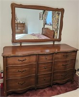 Dixie Furniture 9 Drawer Dresser w/ Mirror