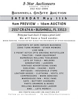 BUSHNELL ONSITE-TOOLS, EQUIPMENT & MORE 5-11-24
