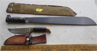 Kersaw knife w/sheath & brush machete