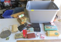 Playing cards, hand purses, fuses, tote, misc.