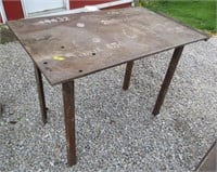 1/2" thick welding table, 52" x 30" x 37 1/2"
