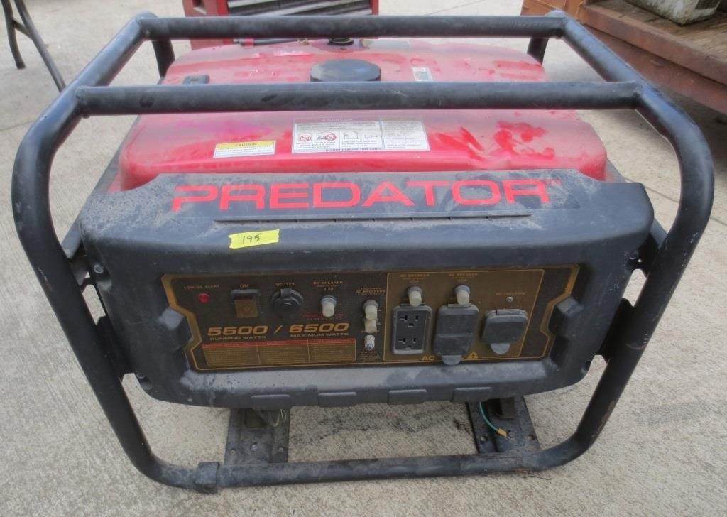 Predator 5500/6500 generator, untested