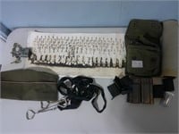WWII Navy pic, medic pack, hat, misc