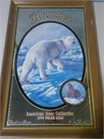 Hamms beer mirror, 1993 Polar bear