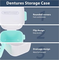 Denture Case, Retainer Case with Strainer Basket