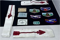 Boy Scout sashes, vintage lot and patches