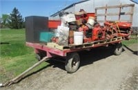 8' W x 15' L Hay wagon with Oliver running gear,