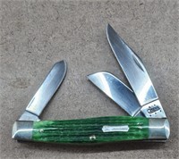 Case XX John Deere Green Bone Pocket Knife