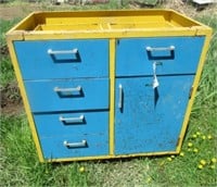 Steel cabinet with no top. Measures: 36" H x 36"
