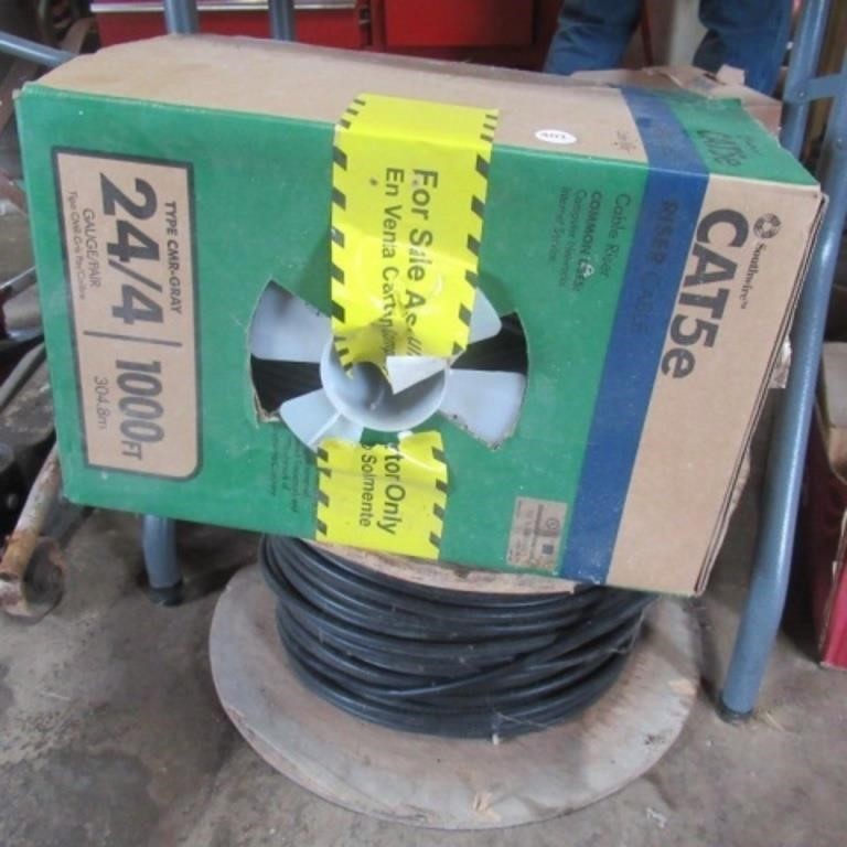 Partial roll of cat5 24/4 wire and partial spool