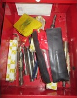 Contents of drawer that includes drills. Sizes
