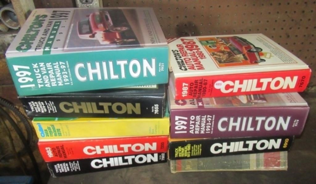 (9) Chilton repair manuals.