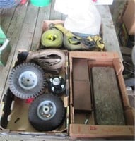 (3) Boxes that includes grease gun, socket set,