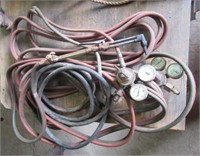 Oxygen acetylene hose with Victor gauges and
