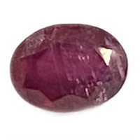 Natural Oval Cut .40ct Red Ruby