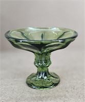 Olive Pedestal Candy Dish Indian Glass