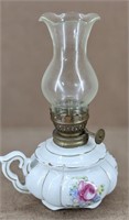 1950s Moss Rose Mini Oil Lamp