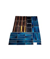 Assorted Blue, Brown, and Black Tile